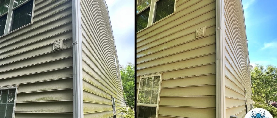 Bub's Pressure Washing — before and after vinyl siding wash